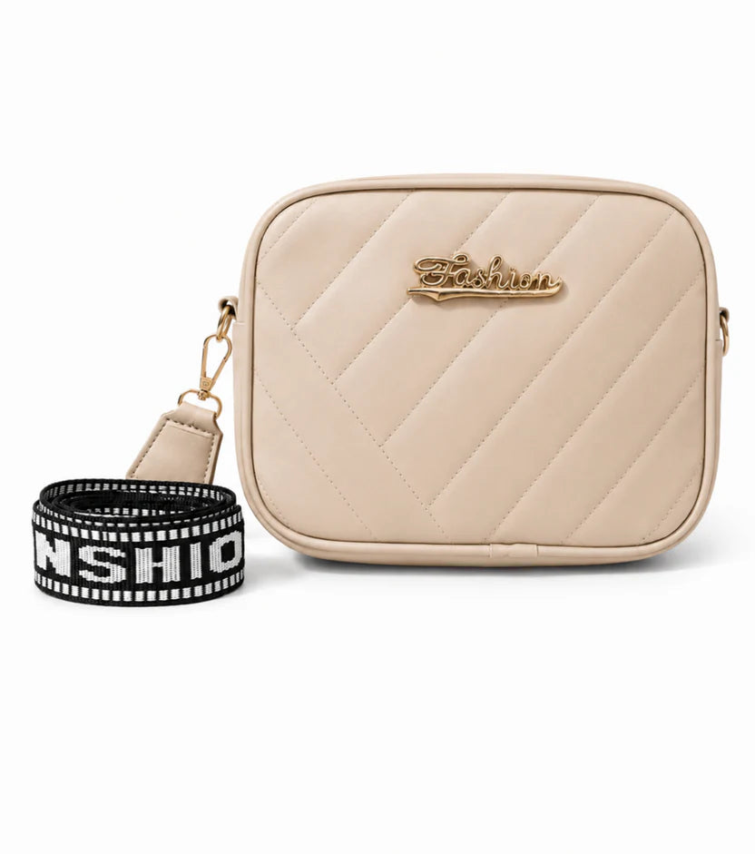 Pink Quilted Crossbody Handbag