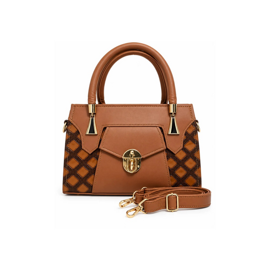 Taupe Handbag with Strap