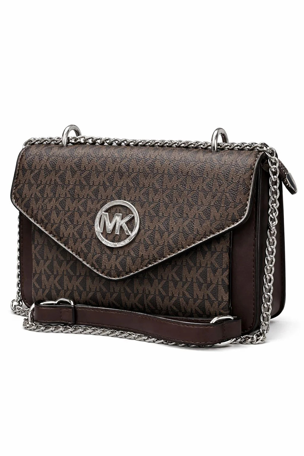 Charcoal Monogram Chain Crossbody Bag