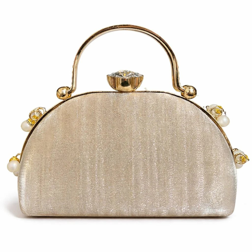 Pearl Top Handle Clutch