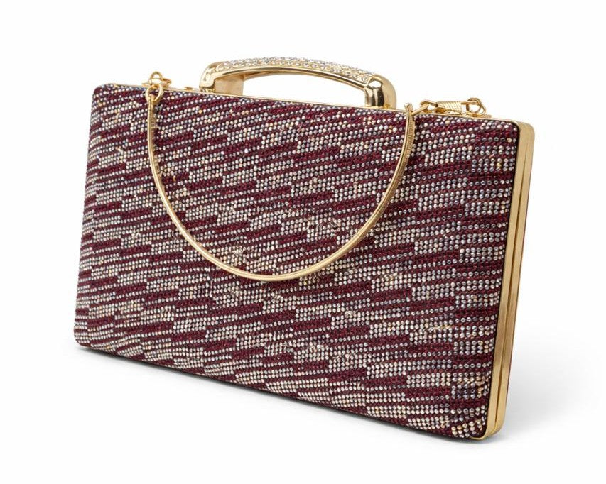 Crystal Box Clutch with Chain Handle