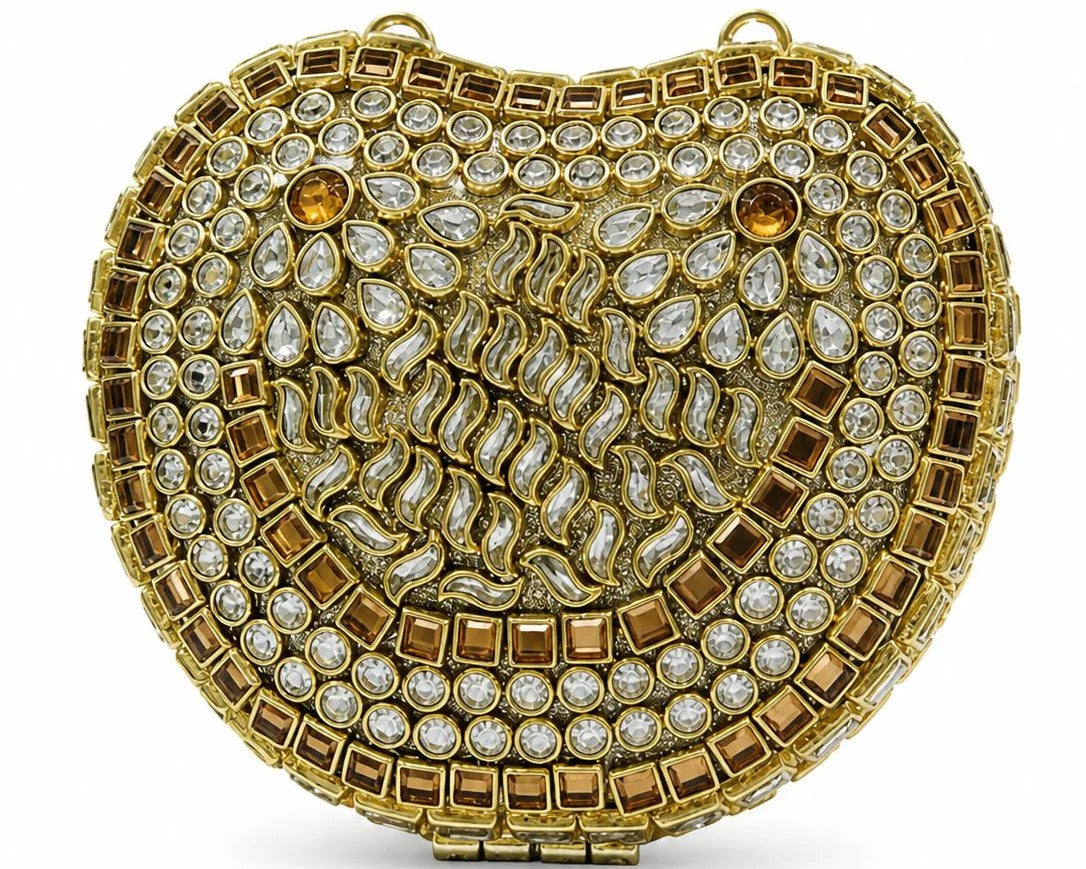Royal Gold Stone Clutch