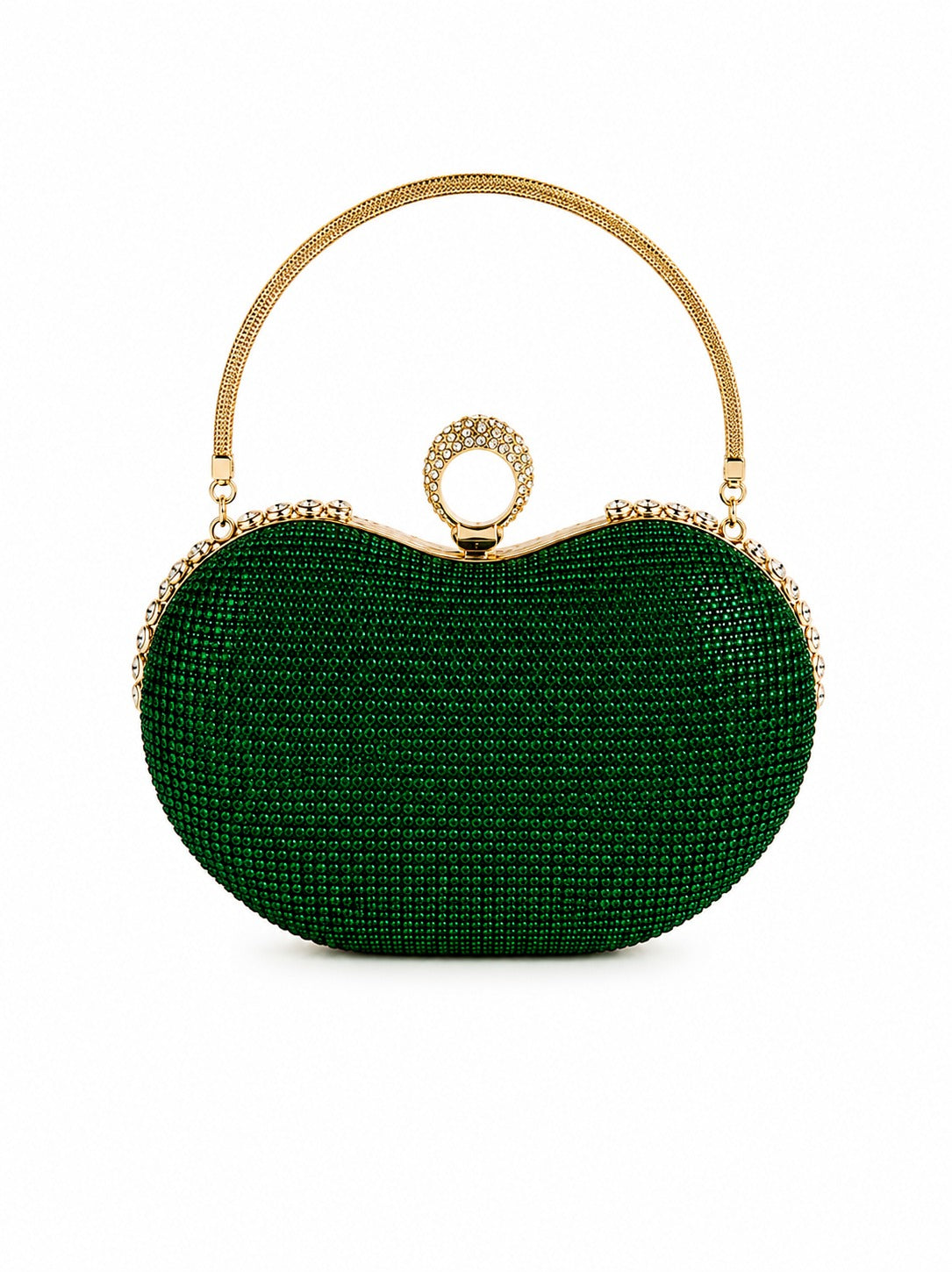 Emerald Crystal Ring Clutch