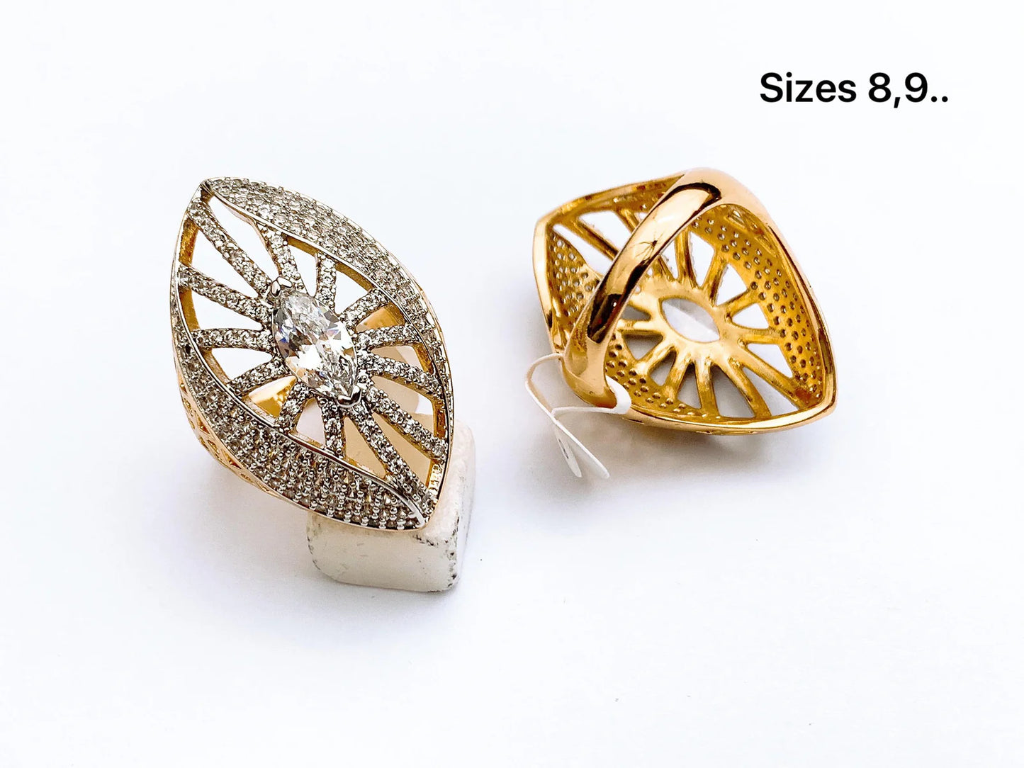 Leaf Lattice Crystal Ring