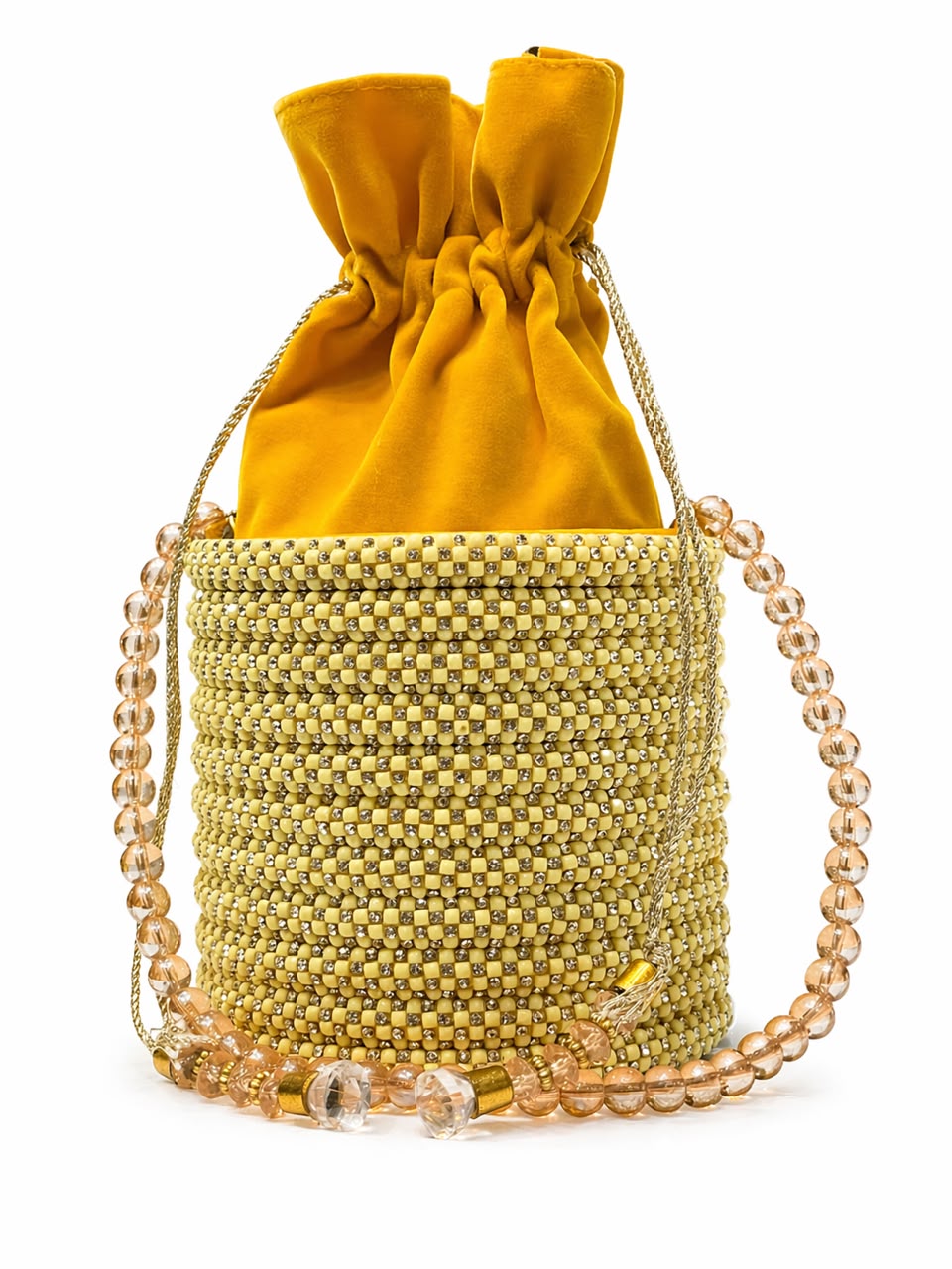 Golden Beaded Potli Bag