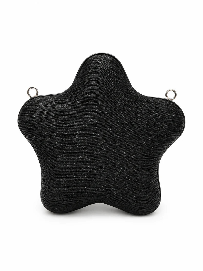Golden Star Shape Evening Clutch