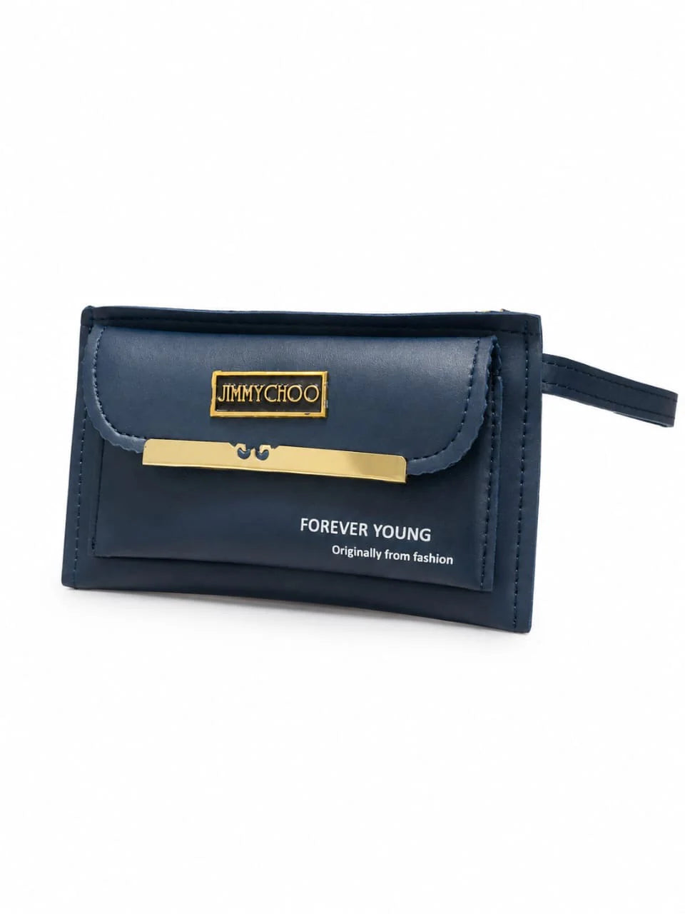 Tan Brown Front Flap Wristlet Clutch Wallet