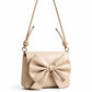 Cream Bow Shoulder Bag