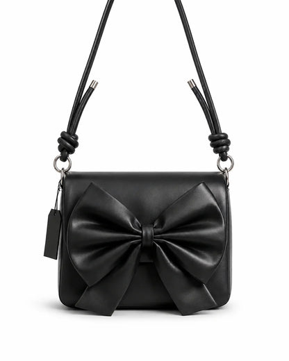 Cream Bow Shoulder Bag