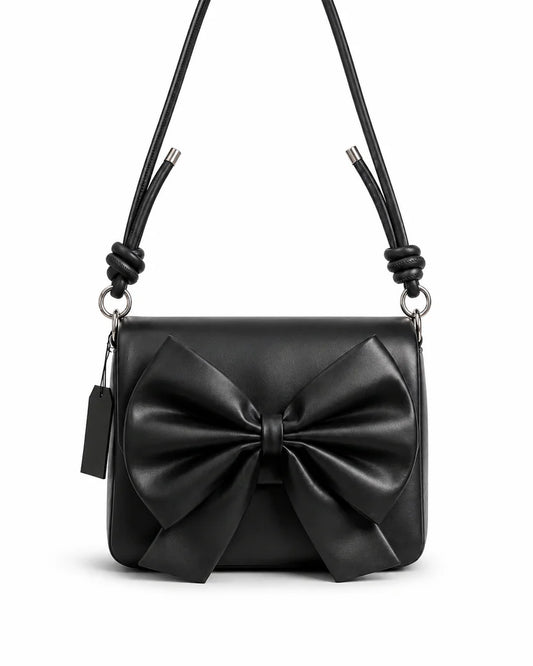Cream Bow Shoulder Bag