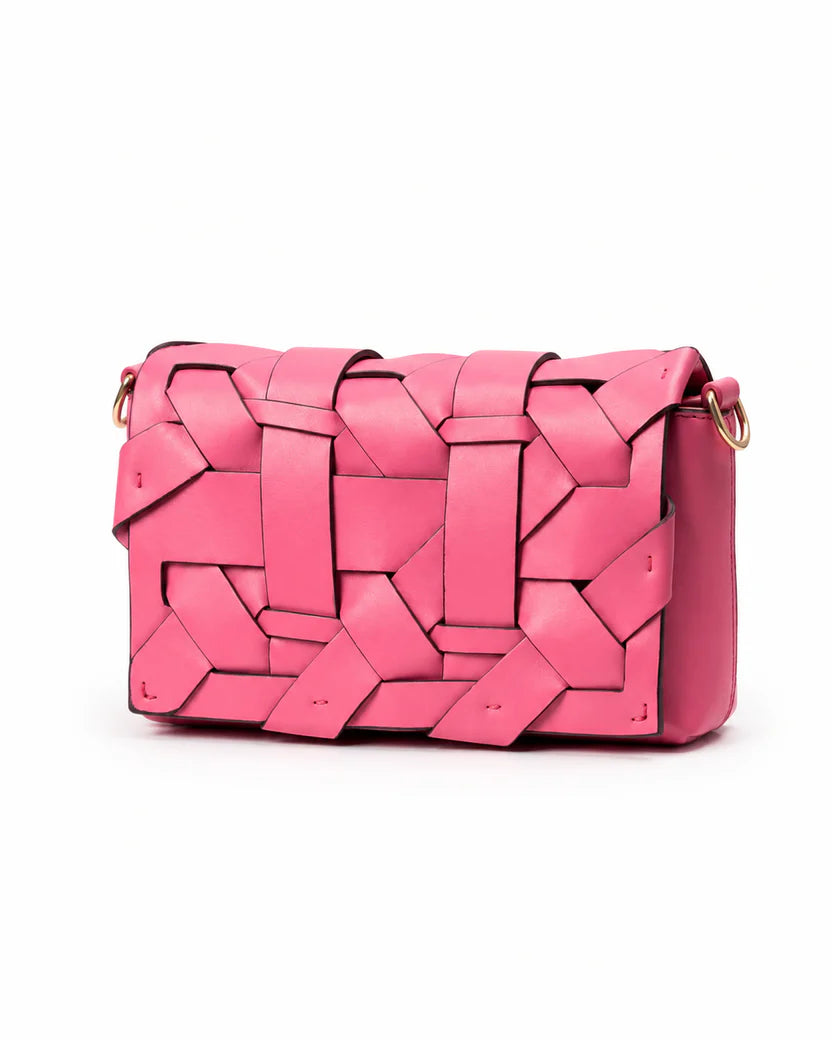 Black Woven Chain Shoulder Bag