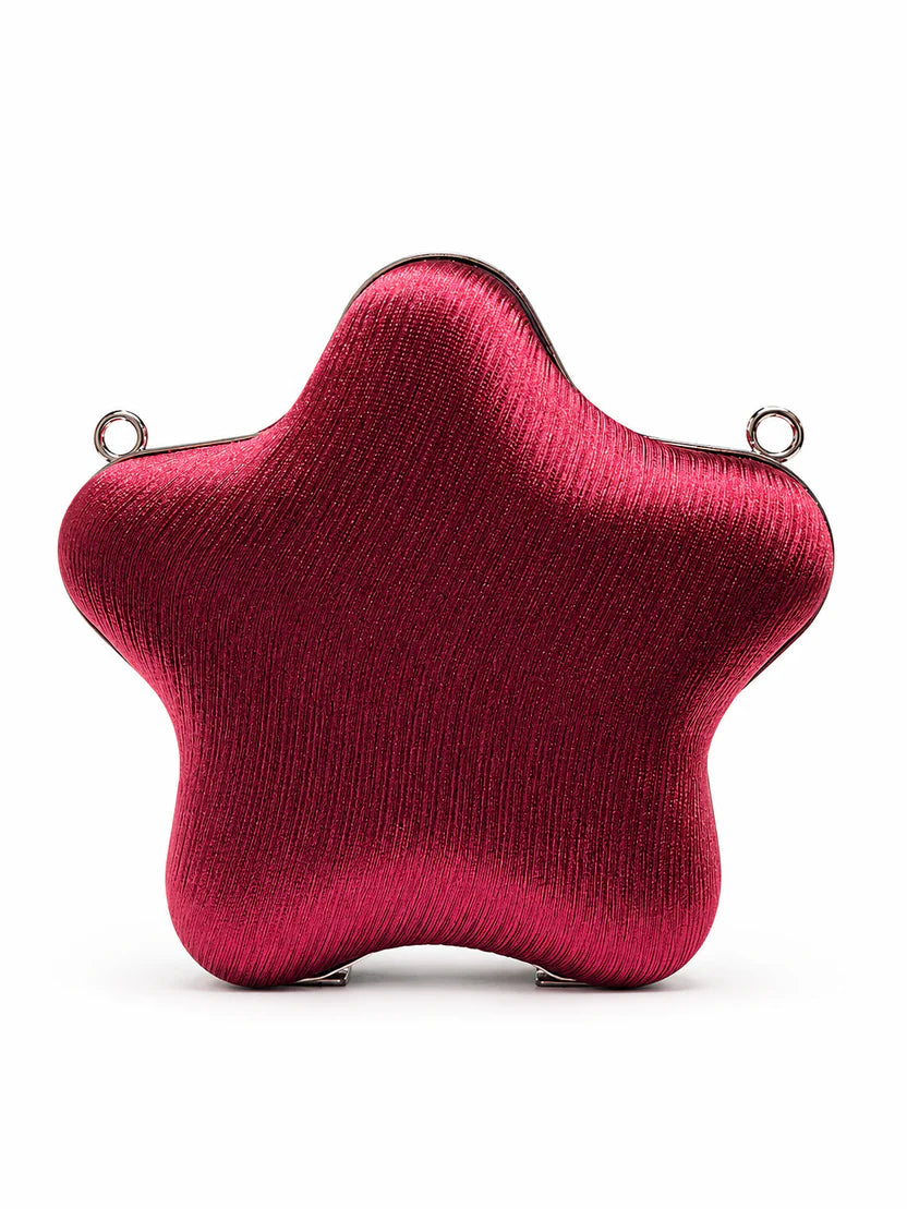 Golden Star Shape Evening Clutch