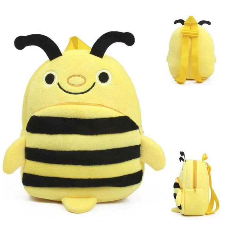 Cute Bee Plush Kids Backpack
