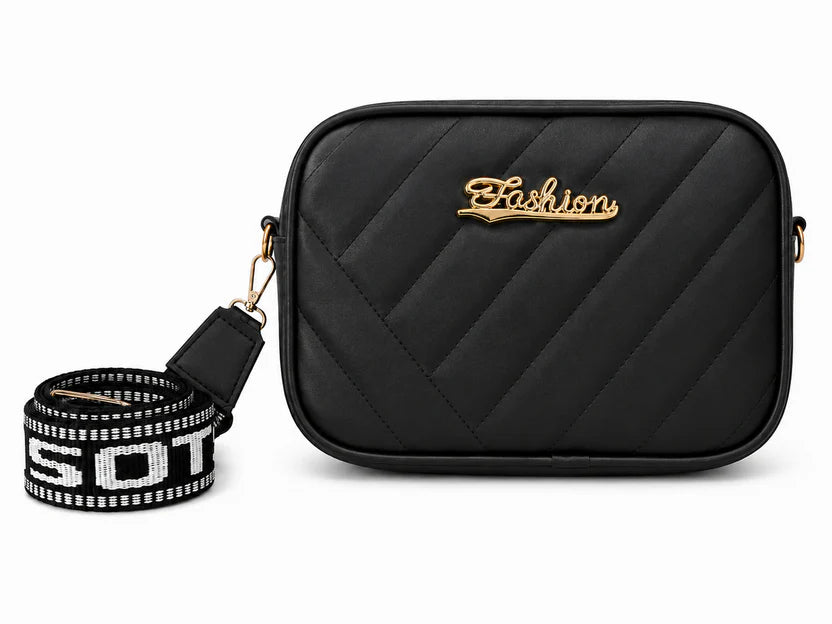 Pink Quilted Crossbody Handbag