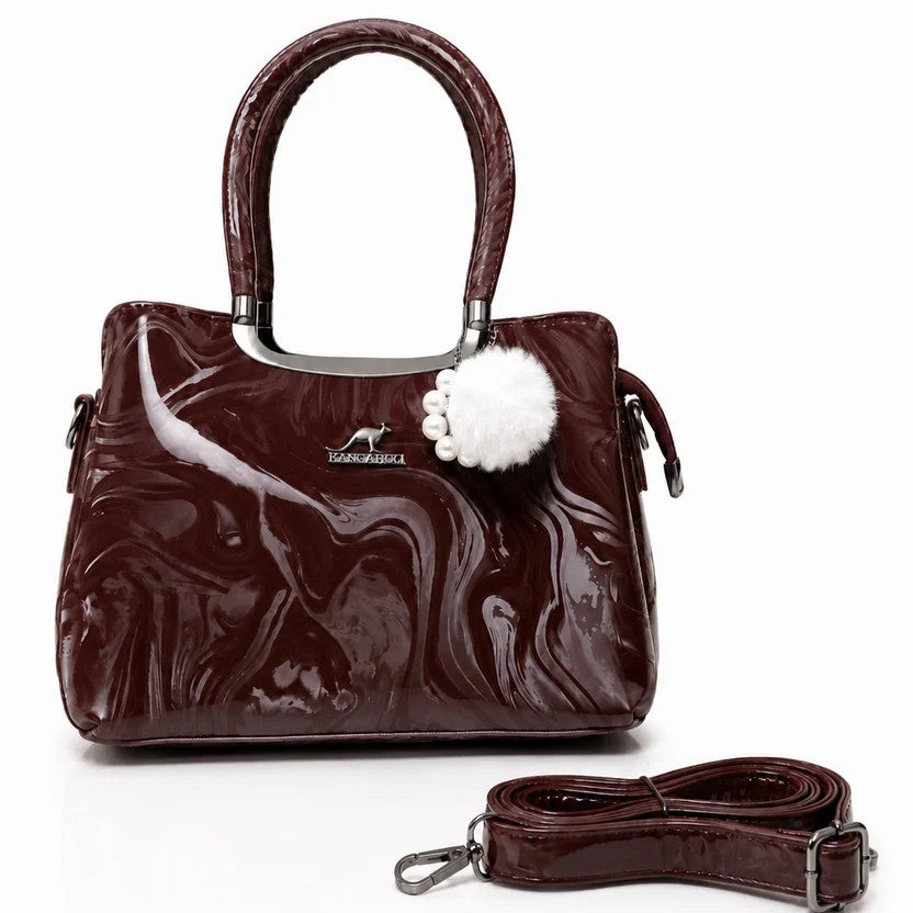 Glossy Shoulder Handbag