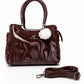 Blush Pink Glossy Shoulder Handbag