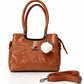 Glossy Shoulder Handbag
