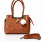 Blush Pink Glossy Shoulder Handbag