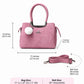 Blush Pink Glossy Shoulder Handbag
