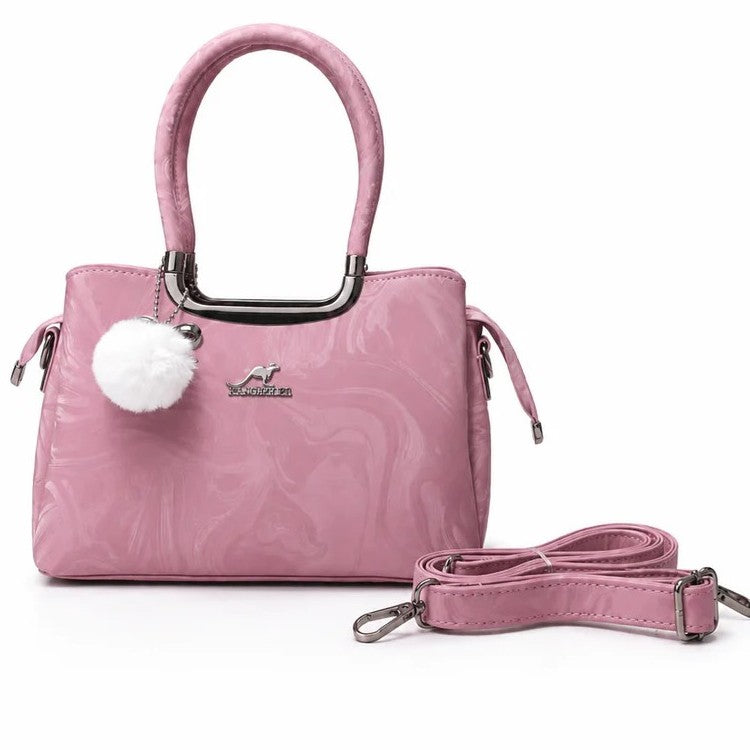 Glossy Shoulder Handbag