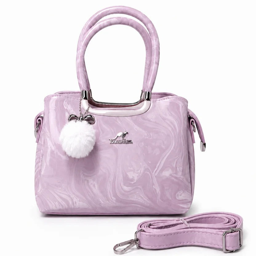 Glossy Shoulder Handbag