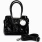 Glossy Shoulder Handbag