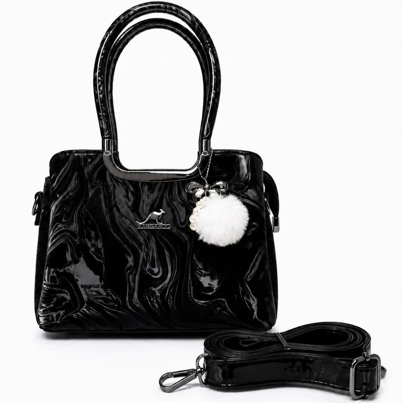 Glossy Shoulder Handbag