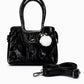 Blush Pink Glossy Shoulder Handbag