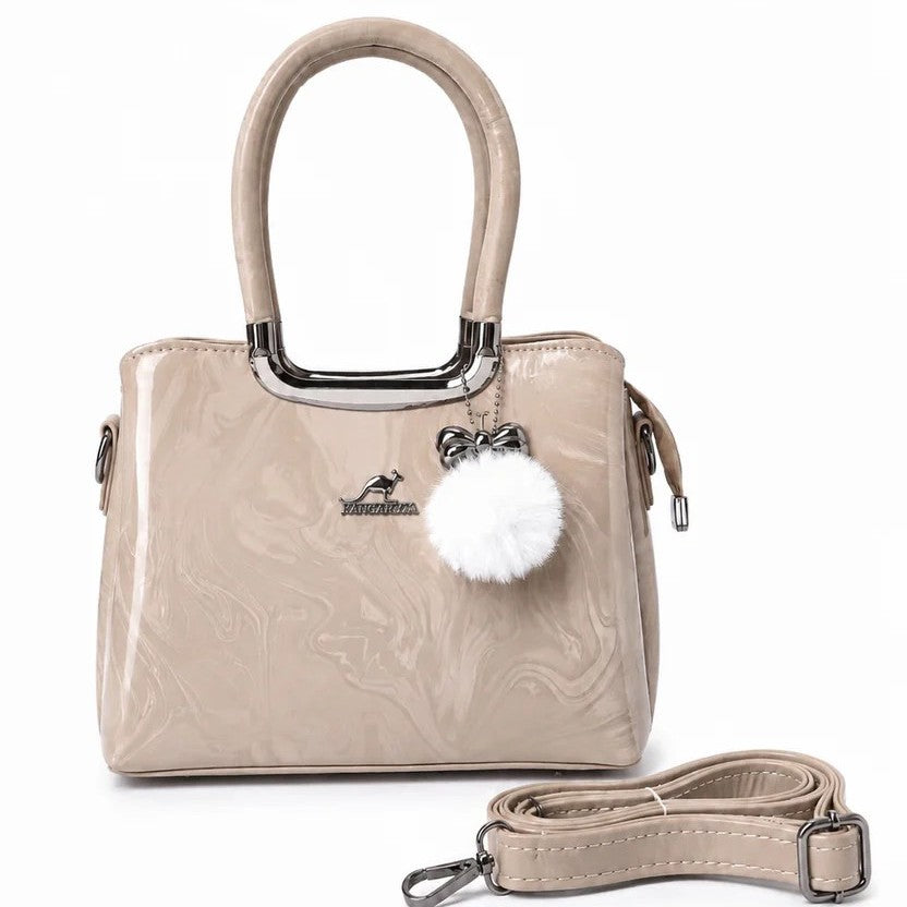 Glossy Shoulder Handbag