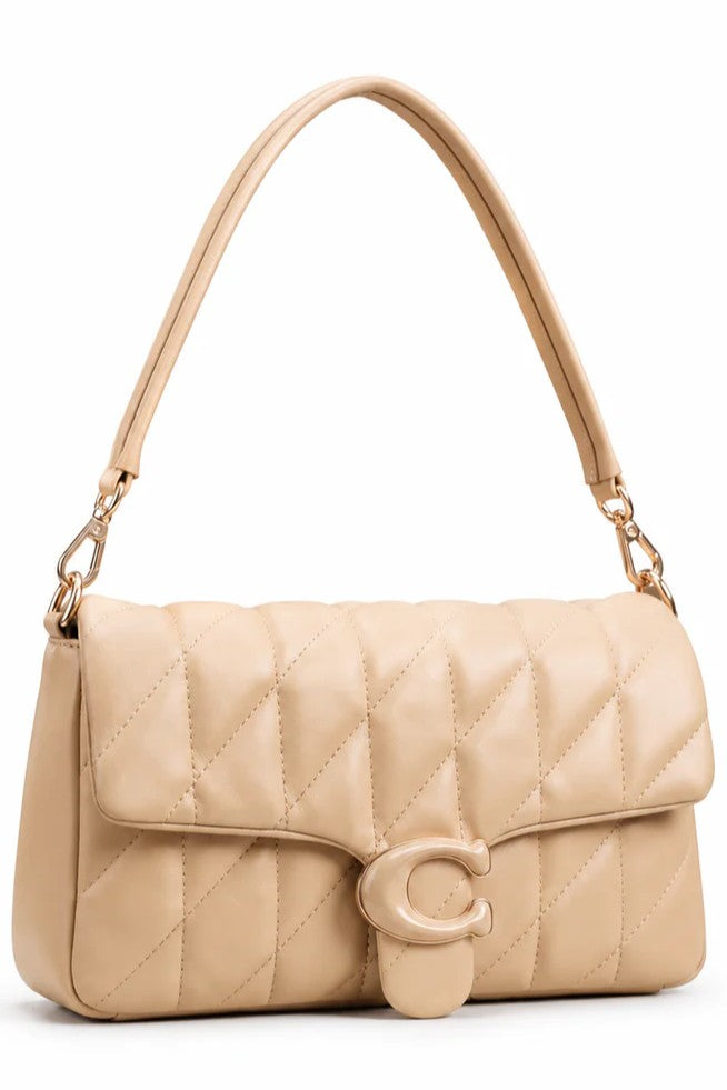 Quilted Shoulder Bag with C-Lock