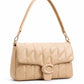 Blush Pink Quilted Shoulder Bag with C-Lock