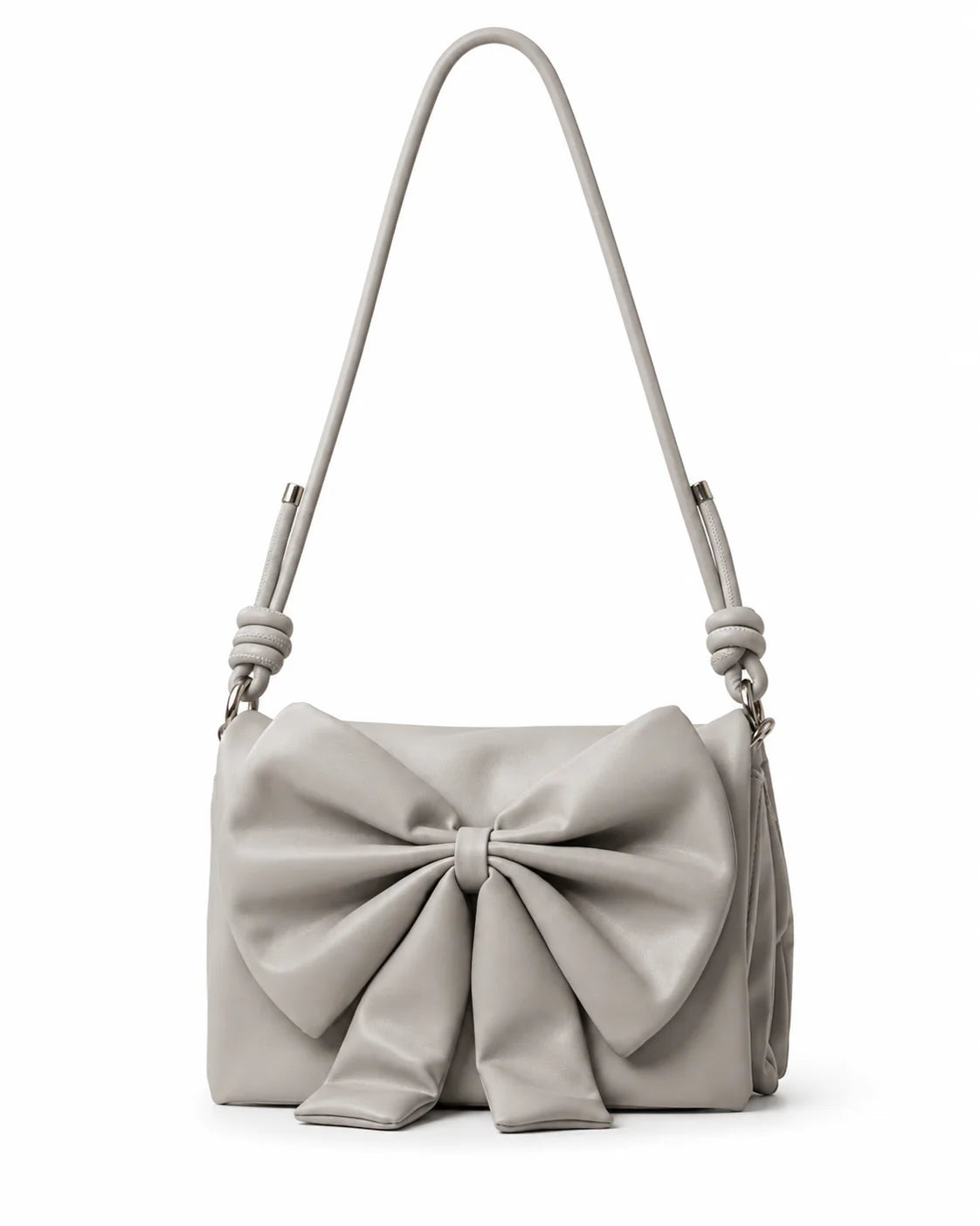 Cream Bow Shoulder Bag