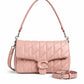 Blush Pink Quilted Shoulder Bag with C-Lock