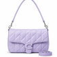 Blush Pink Quilted Shoulder Bag with C-Lock
