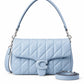 Blush Pink Quilted Shoulder Bag with C-Lock
