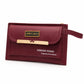 Tan Brown Front Flap Wristlet Clutch Wallet
