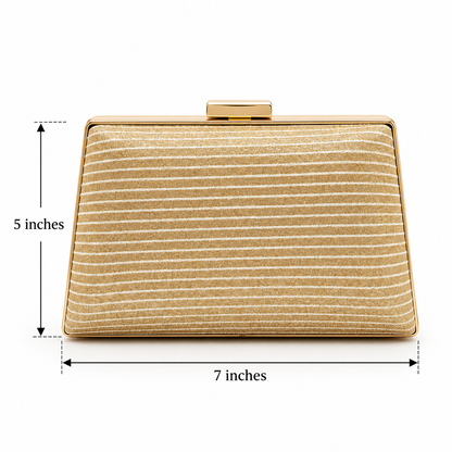 Trapezium Glitter Framed Clutch