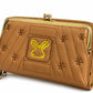 Quilted Kiss-Lock Zip Wallet