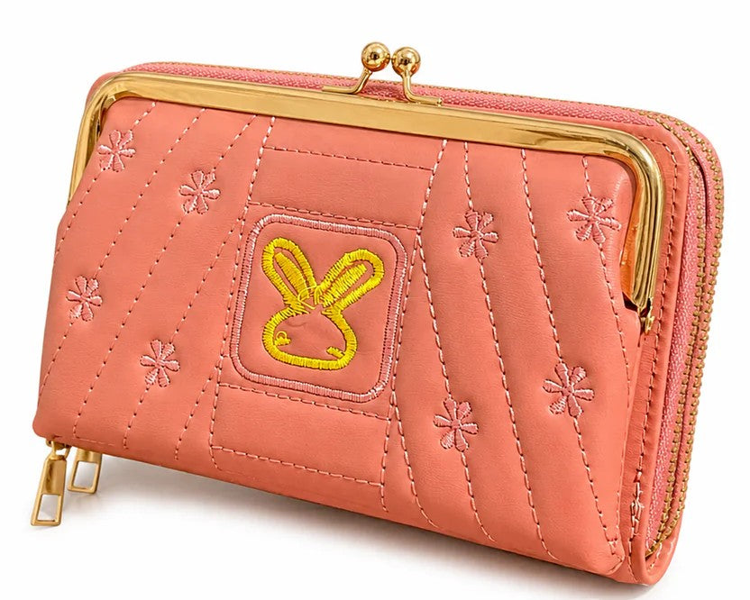 Quilted Kiss-Lock Zip Wallet