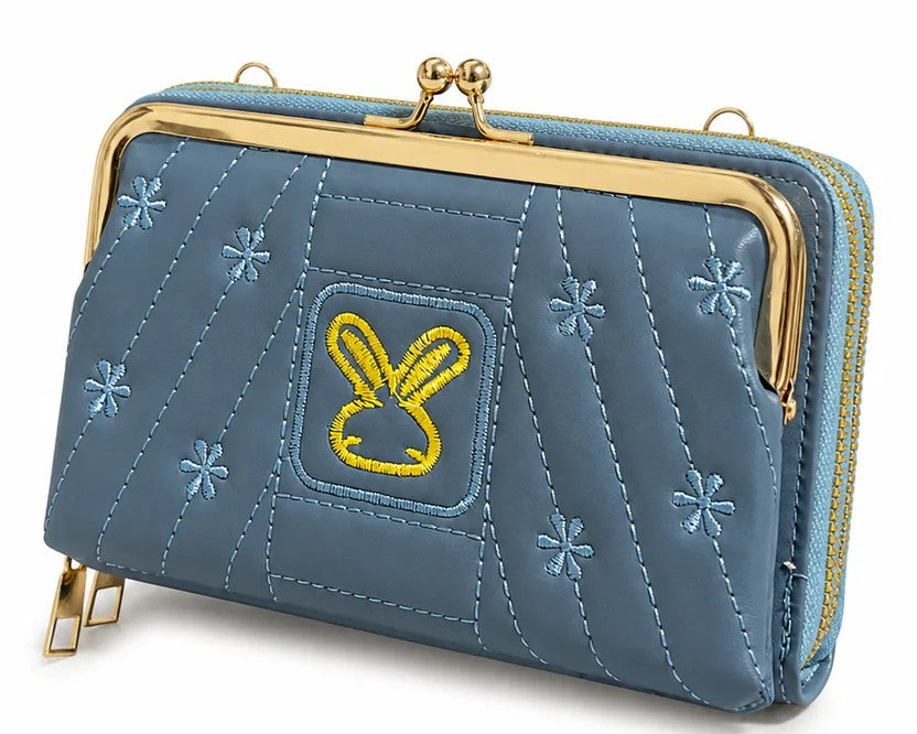 Quilted Kiss-Lock Zip Wallet