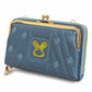 Mint Quilted Kiss-Lock Zip Wallet