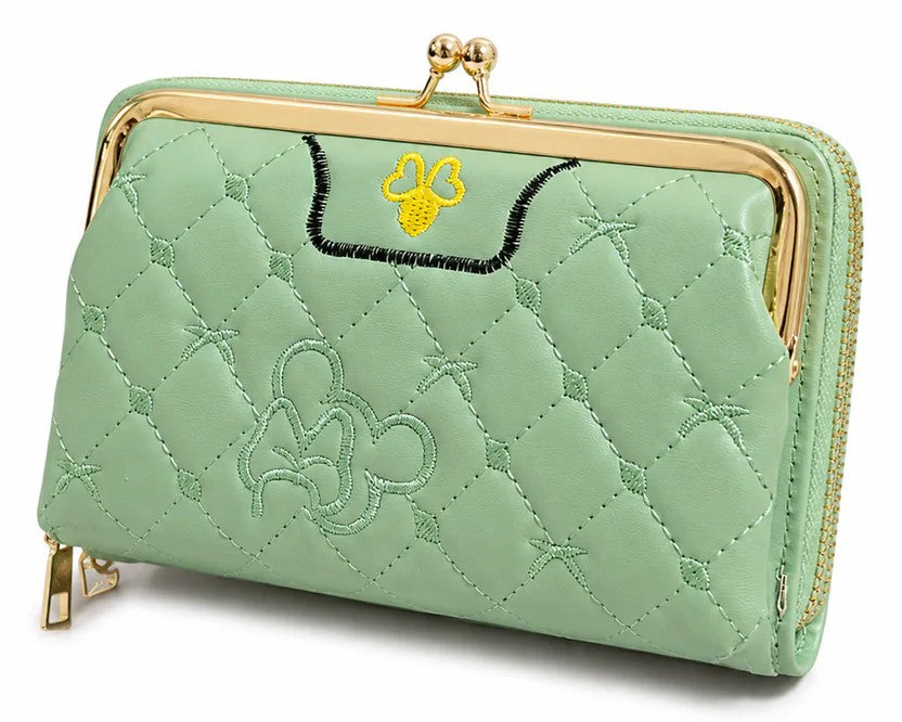 Quilted Kiss-Lock Zip Wallet