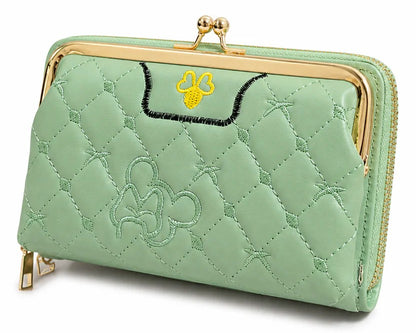 Quilted Kiss-Lock Zip Wallet