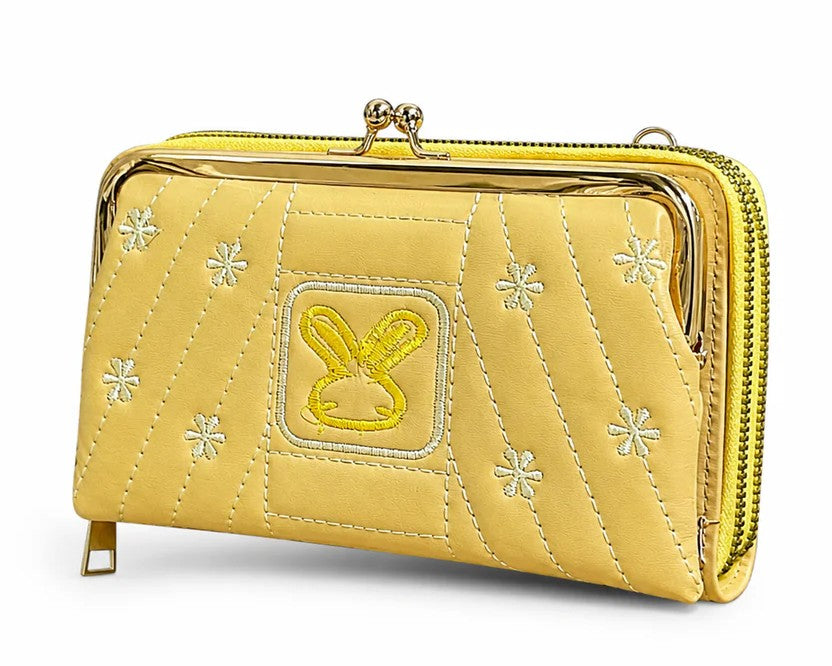 Quilted Kiss-Lock Zip Wallet