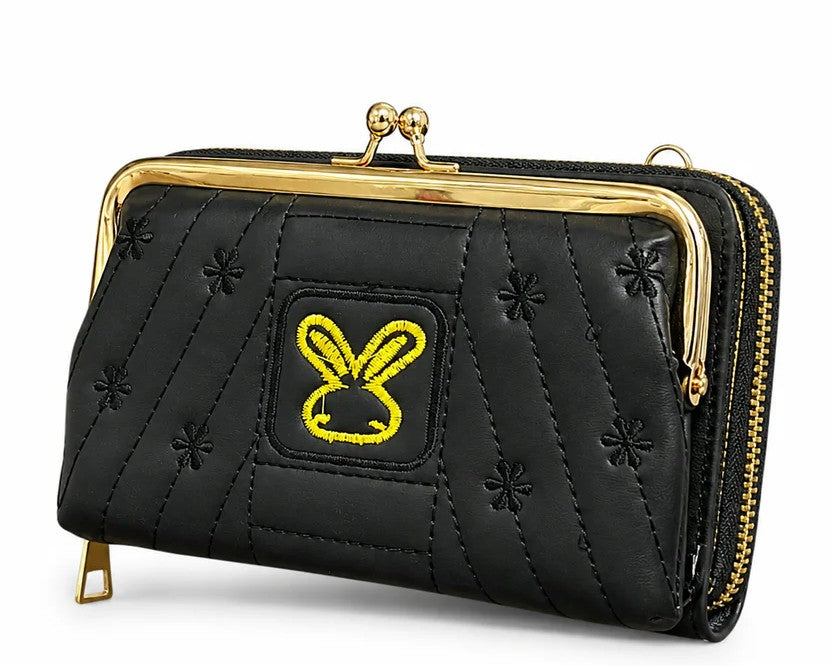 Quilted Kiss-Lock Zip Wallet