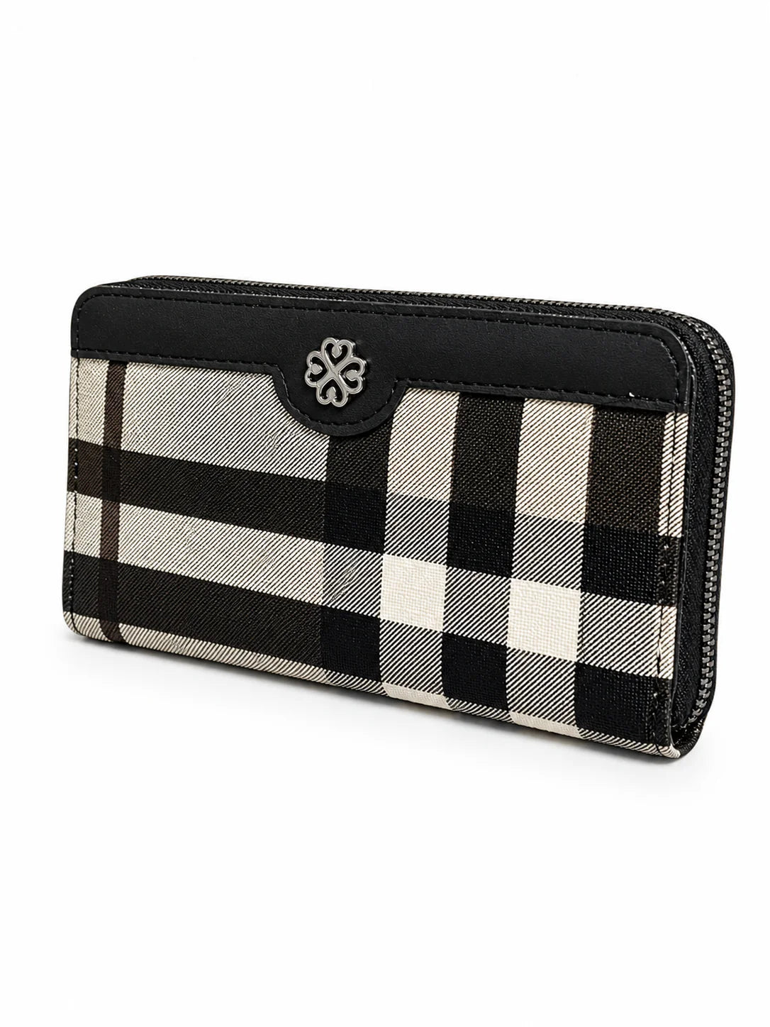 Golden Tartan Zip Wallet