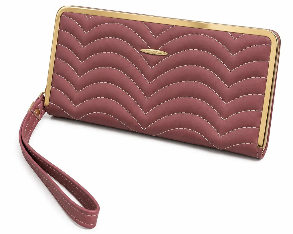 Quilted Wristlet Clutch Wallet