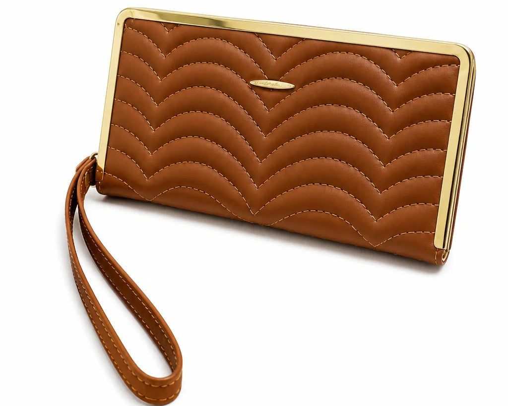 Quilted Wristlet Clutch Wallet
