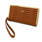 Mint Green Quilted Wristlet Clutch Wallet