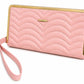Quilted Wristlet Clutch Wallet